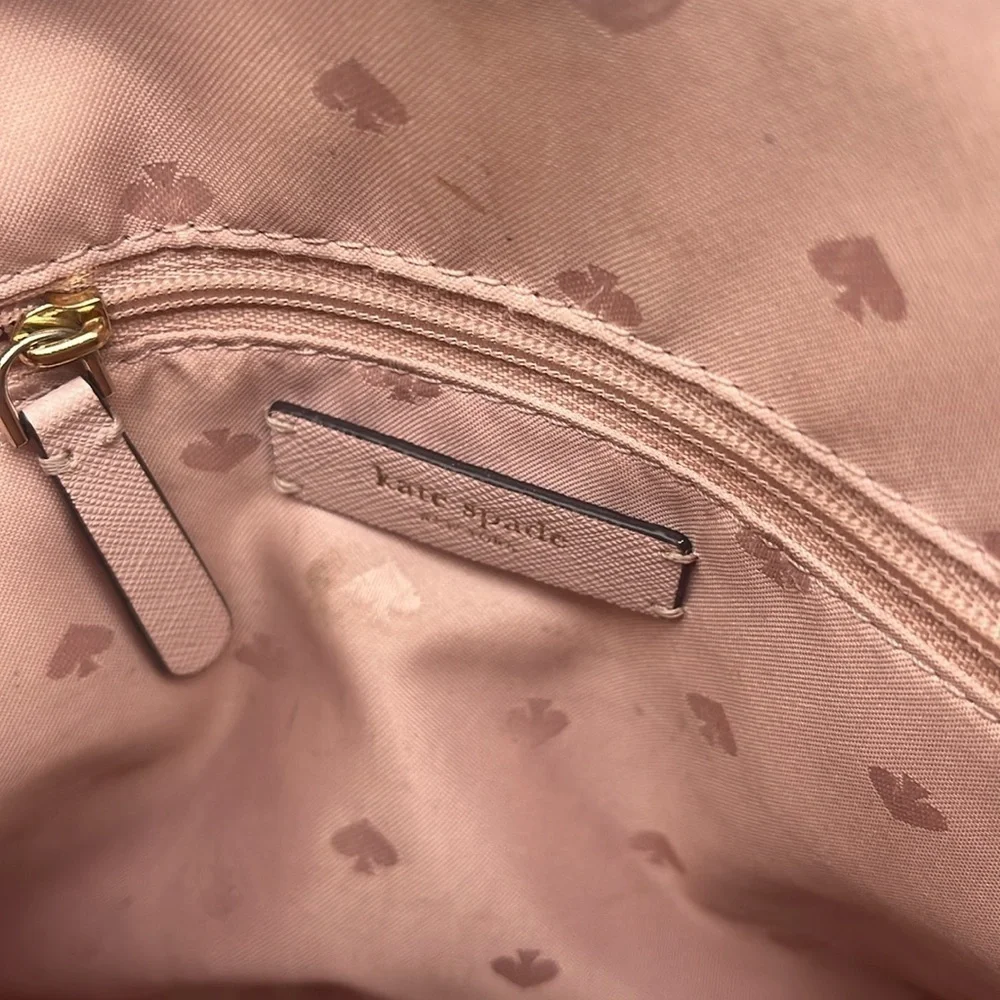 Kate Spade New York Pink Leather Dome Double Handle Crossbody Satchel BLEMISH